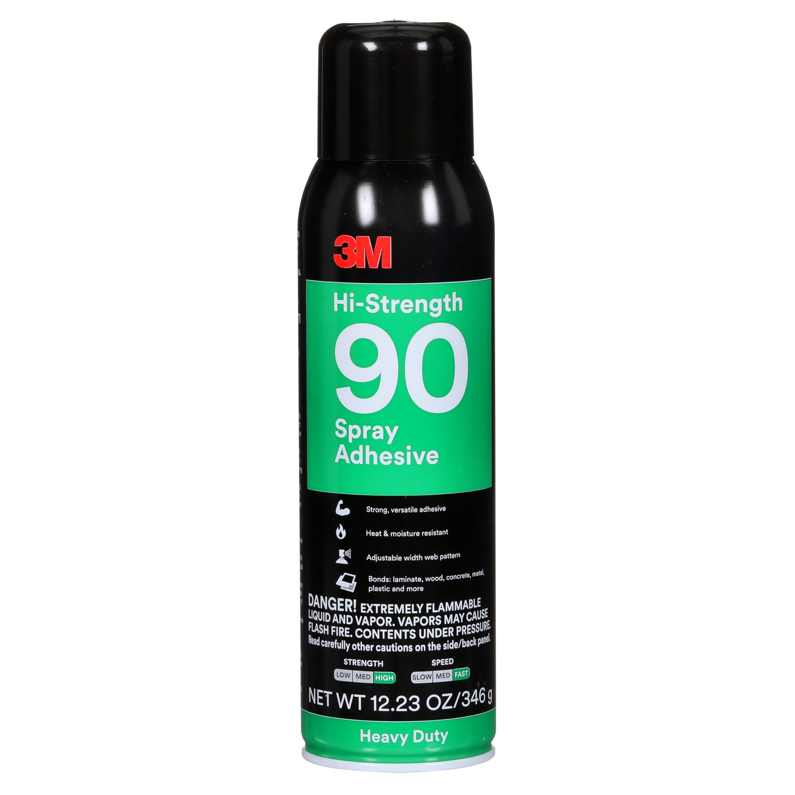 3M Hi-Strength 90 Spray Adhesive, Clear, Net Wt 12.23 oz