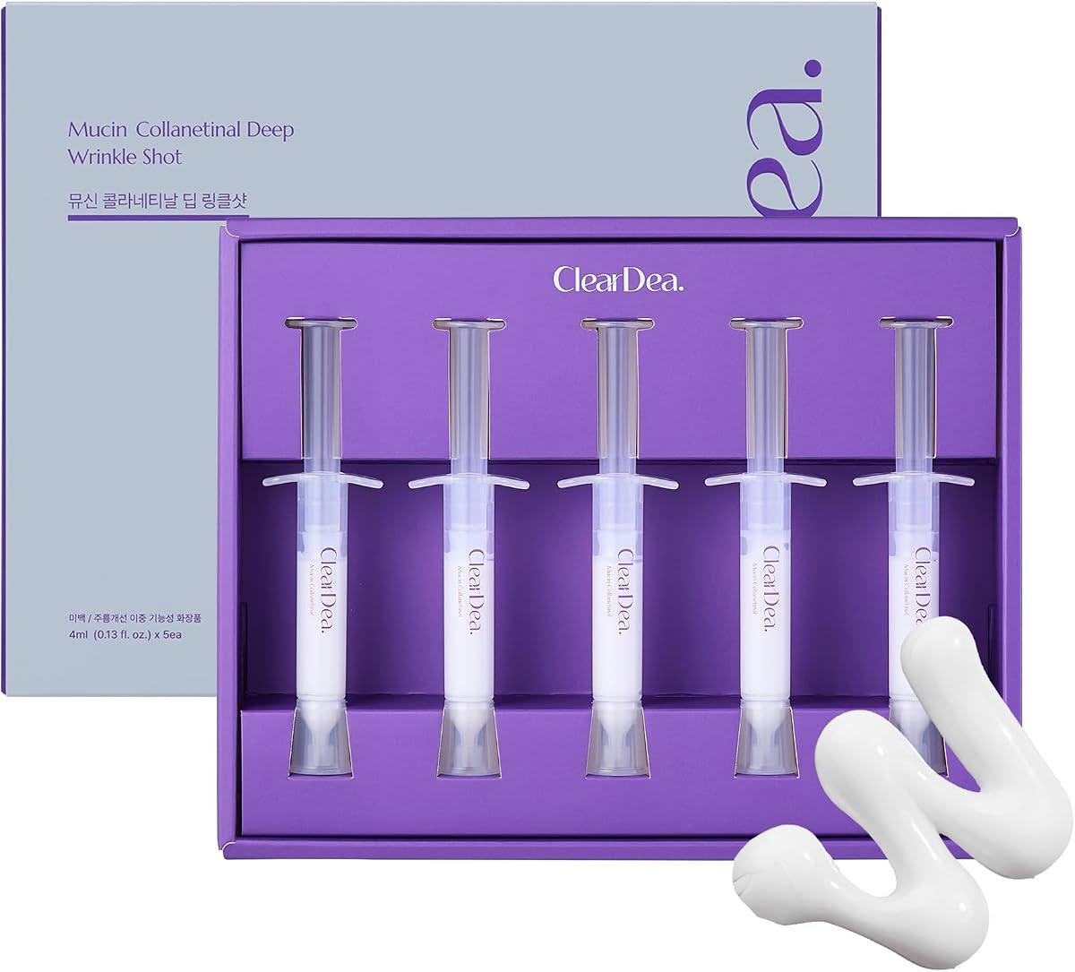 Mucin Collanetinal Deep Wrinkle Shot for Face – Ultra-Fine Spicule Serum with Collagen & Retinal, Nourishing & Smoothing Formula, Lightweight & Fast-Absorbing, Skincare Gift 4ml × 5