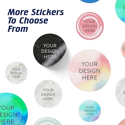 Vista 340 de DayStar Custom Signs & Design - 100 adhesivos de vinilo personalizables, con texto, imagen, diseño y logotipo; adhesivos para logotipo de embalaje