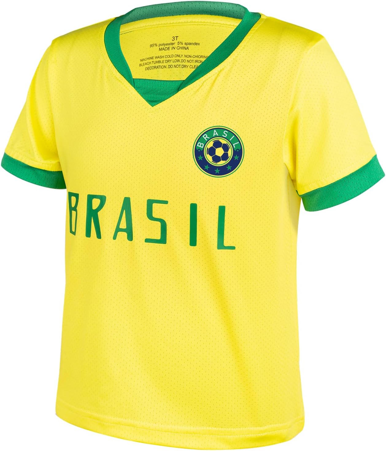 Kids Brazil Soccer Jersey Kit for Toddlers - Vibrant Color Brasil Soccer Outfits for Boys & Girls (BD-BZ, 4T) - Image 3