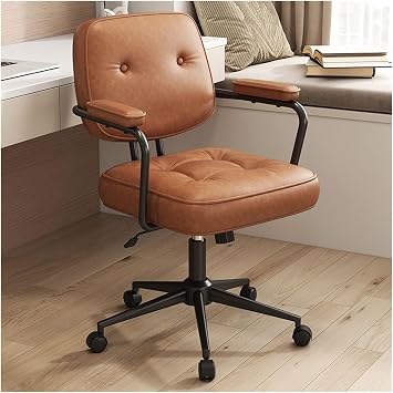 Gaming Chair, Home Office Desk Chairs, Swivel Chair Comfortable Office Computer Conference Chair Ergonomic Swivel Chair Color Brown