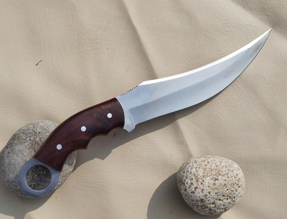 Mega Blades Fexmoo 7253 Custom Handmade D2 Steel Hunting Karambit