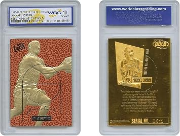 WCG 1996 Michael Jordan Fleer Ultra Court Masters Gold Card - Graded Gem Mint 10