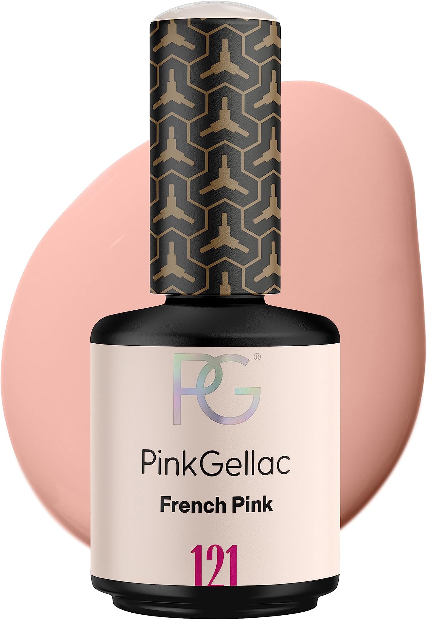 Pink Gellac #121 French Pink Soak-Off UV / LED Gel Polish (15ml / 0.5 fl oz) by Pink Gellac
