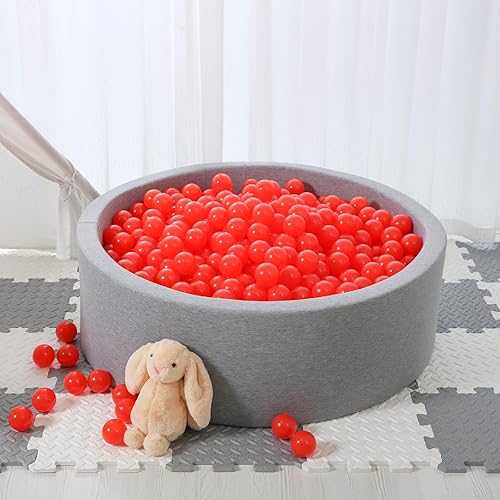 Miniatura 5 de STARBOLO Pelotas para niños, paquete de 100 170 bolas de repuesto de plástico a prueba de aplastamiento para hogueras de bolas, colores brillantes