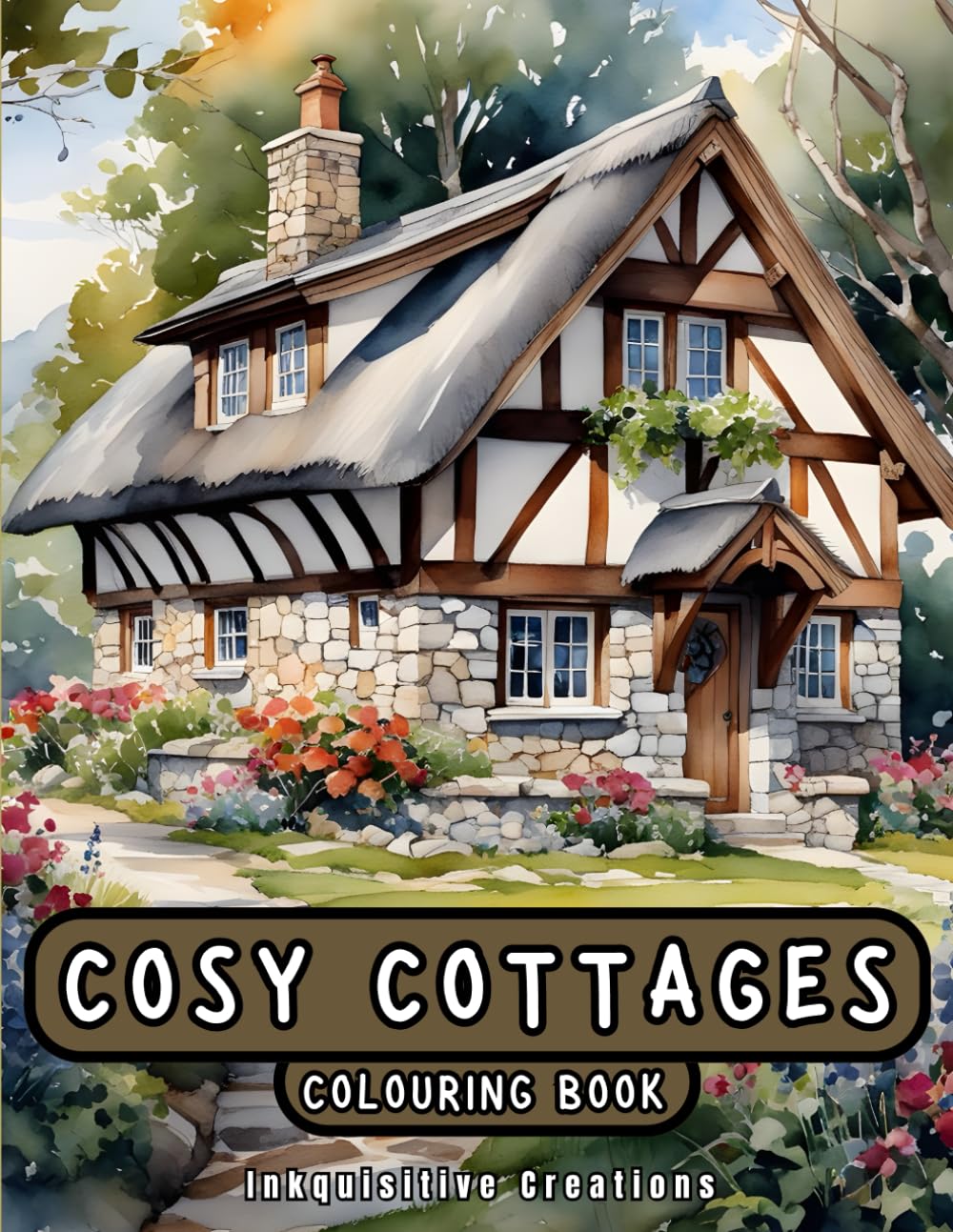 Cosy Cottages: Colouring Book | Activity Book For Teens And Adults