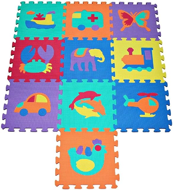 TLCmat Soft Foam Play Mat - EN71 Safety Approved Non-Toxic, 30cm x 30cm, Thick, Odorless, Use for Indoor and Outdoor