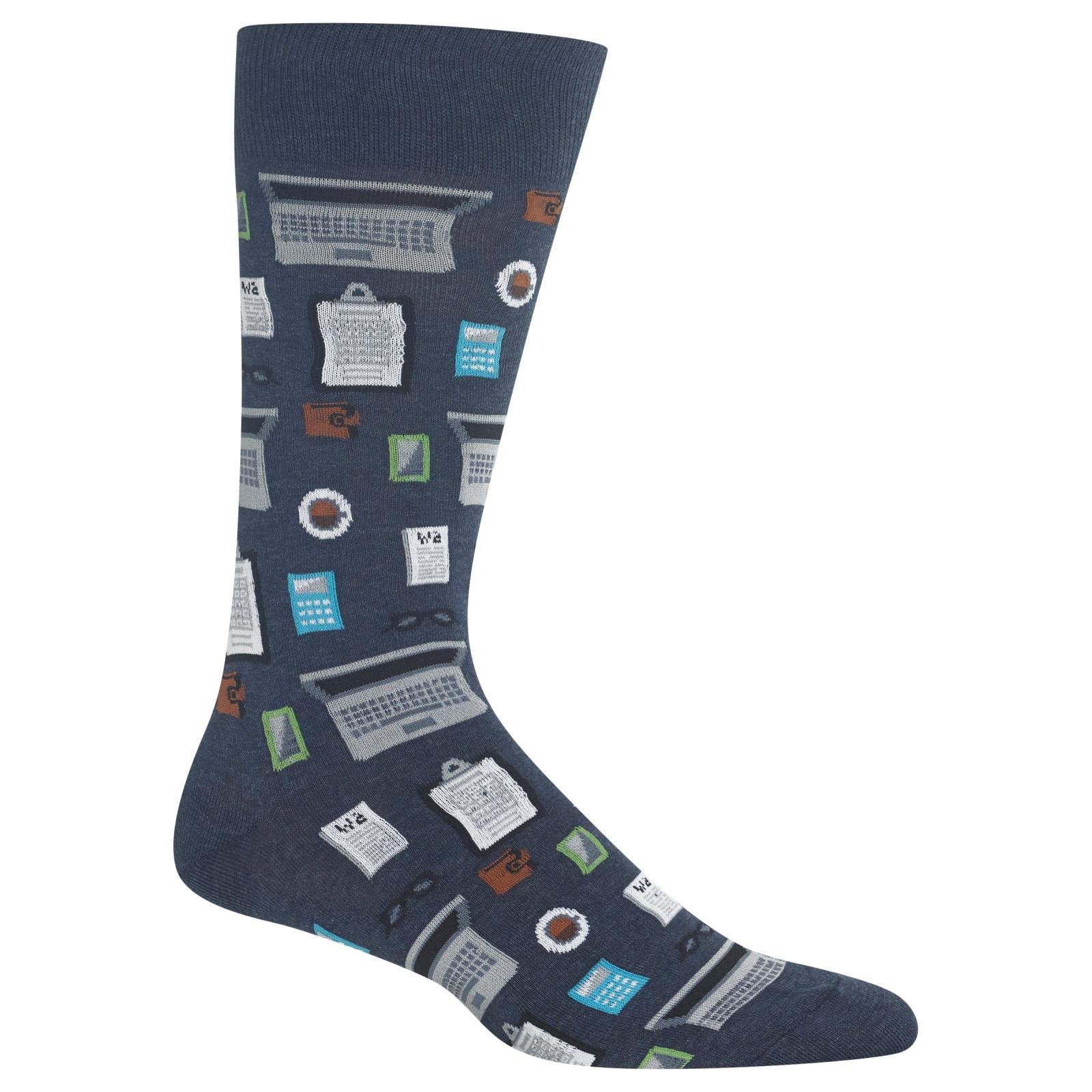 Hot Sox Men's Accountant Crew Socks