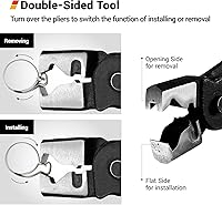 Vista 4 de EWK Clic & Clic-R Alicates de abrazadera de manguera, herramienta de abrazadera de arranque CV con diseño de resorte con una sola mano