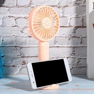 Mini wentylator USB, mały i lekki miniwentylator z możliwością ładowania do pracy biurowej, podróży, wędrówek, wspinaczki górskiej, biwakowania, sportu(różowy)