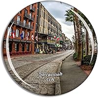 Vista 1 de Savannah Georgia Old Town USA Magnet Travel Souvenir 3D Crystal Glass Collection Gift Refrigerator Sticker