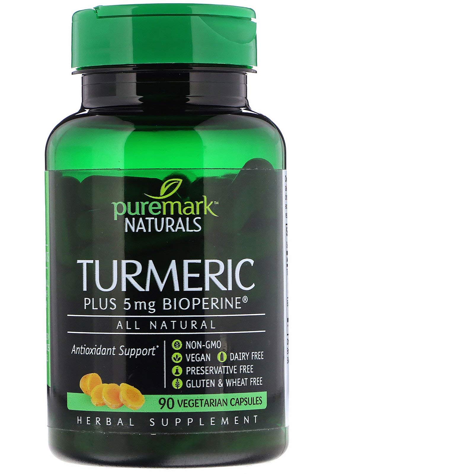 PureMark Naturals, Turmeric, 90 Vegetarian Capsules