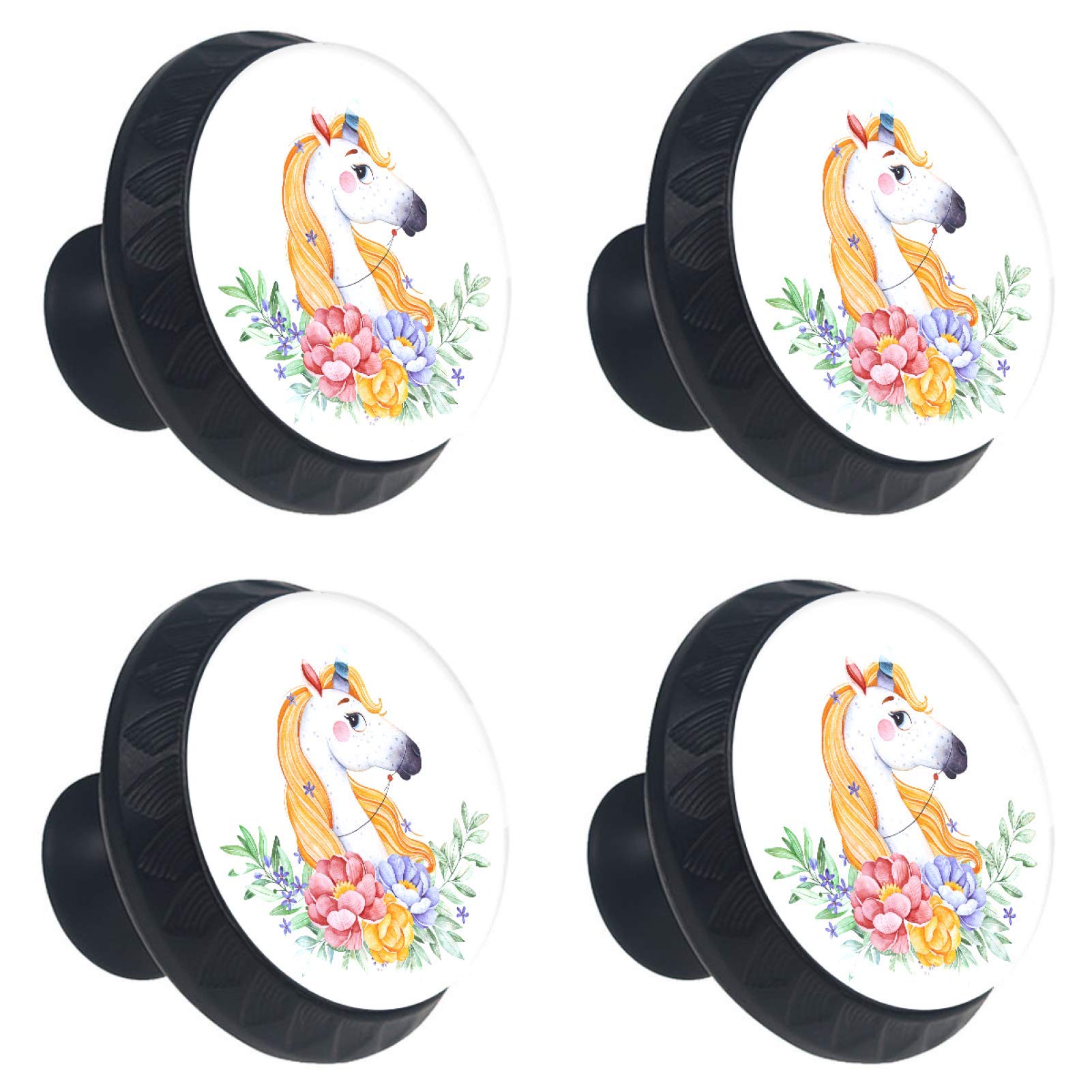 Boutons ronds en verre blanc 30mm pour meuble de cuisine et tiroir x4