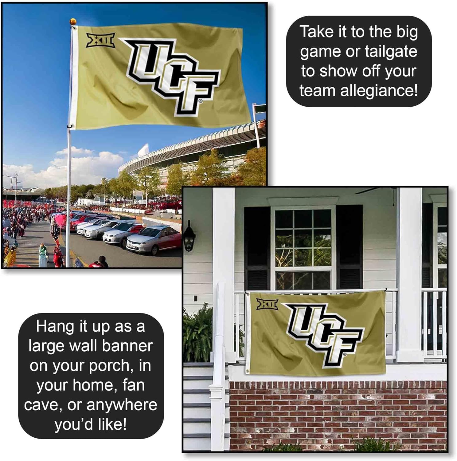 Central Florida Knights Big 12 Conference Large Grommet Banner Flag
