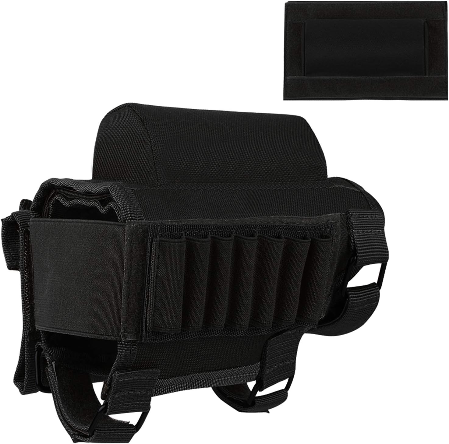 FUNANASUN Tactical Buttstock Cheek Rest with Rifle Shell Holder for 7.62.308.300 Winmag (Black) : Sports & Outdoors