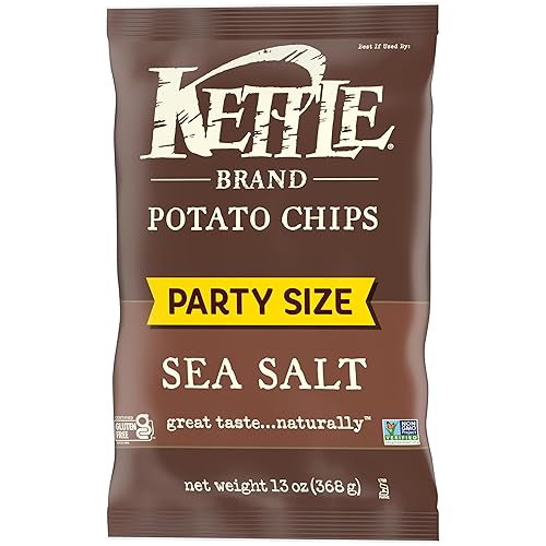 Vista 440 de Kettle Brand Papas fritas, papas fritas con ajo y parmesano, 7.5 onzas (paquete de 12)