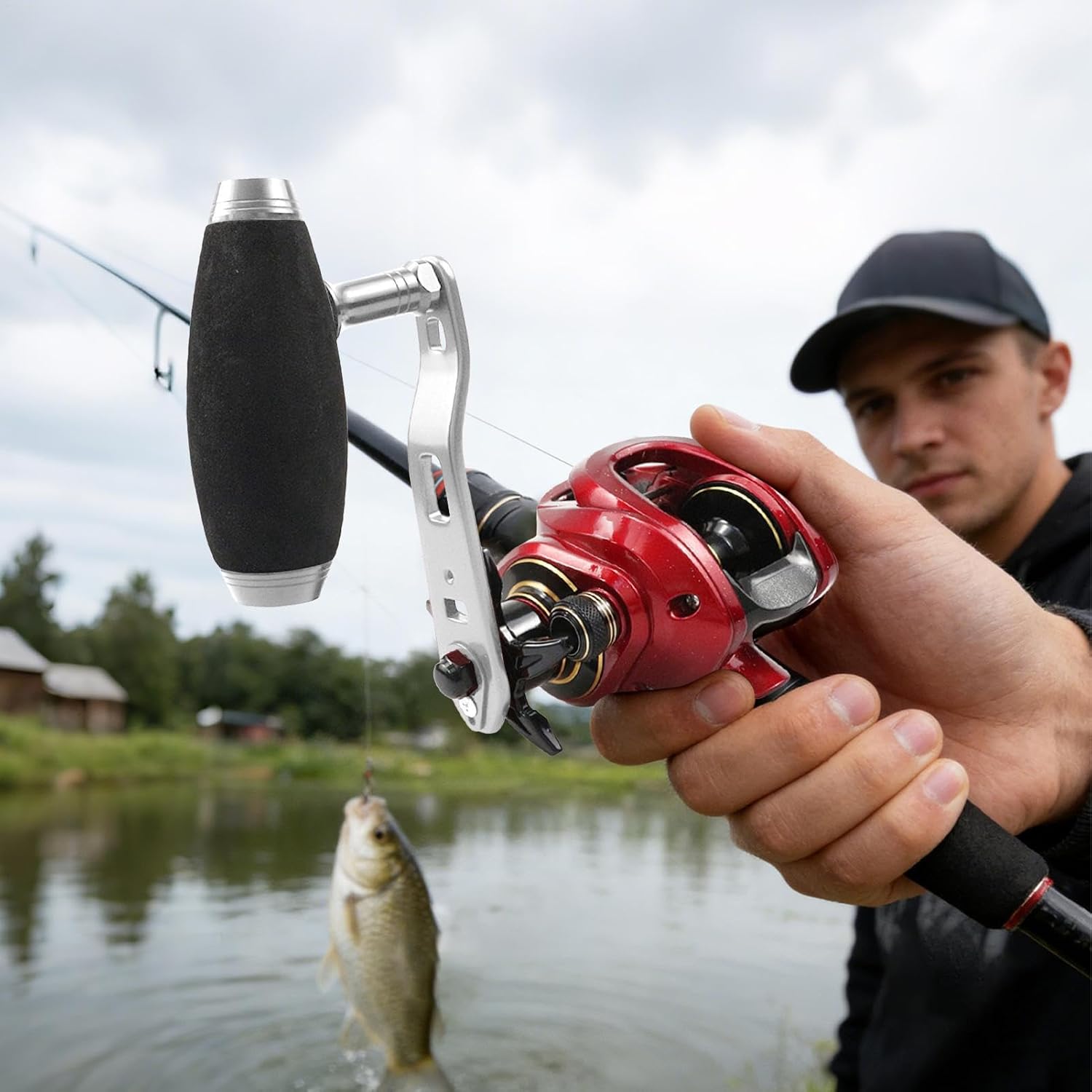 Fishing Reel Replacement Parts - 80g T Type Casting Winding Tool | T Type Fishing Reel Attachments | Portable Fish Rod Parts Fit Hole | for Catching Freshwater Saltwater Lake Pond Stream