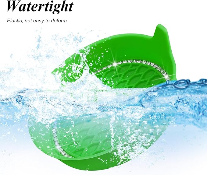 Portavasos de coche con rhinestones, set 4 pcs, verde claro miniatura 3