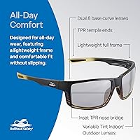 Vista 4 de Gafas de seguridad Bullhead Sawfish - Anti-vaho, ligeras, resistentes al impacto/arañazos, gafas de sol polarizadas para ciclismo, pesca