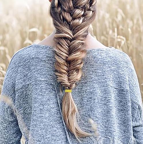 Miniatura 3 de ONLYKXY 300 bandas de goma natural, bandas elásticas suaves para el cabello, trenzas de cabello, anillo de goma (multicolor, 1.496 pulgadas)