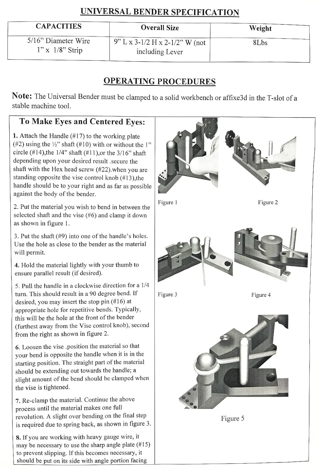 HHIP 8606-4019 Mini Unversal Bender