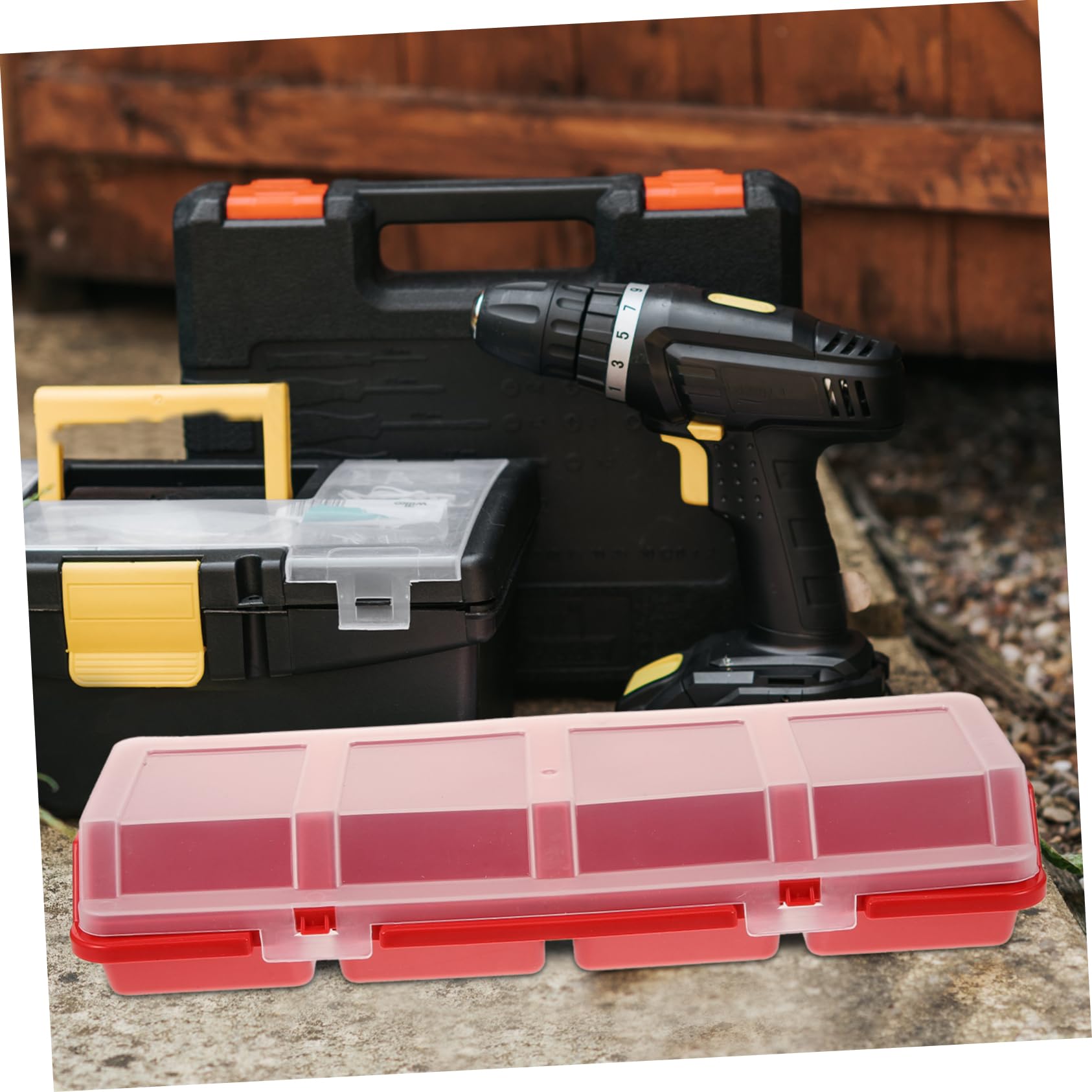 Lurrose 3 Series Caja De Almacenamiento De Tornillos Contenedores Con Tapas Compartimentos Tapado Caja Organizadora De Tornillos Caso De Tornillo Páginas Rojo 2 Piezas X 3