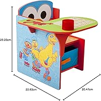 Vista 5 de Delta Children - Escritorio con silla y compartimento de almacenamiento de Plaza Sésamo Sesame Street