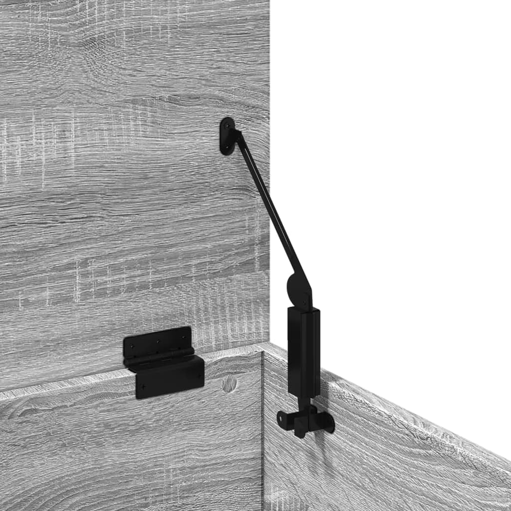 vidaXL Skrzynia, szary dąb sonoma, 60x35x35, materiał drewnopochodny
