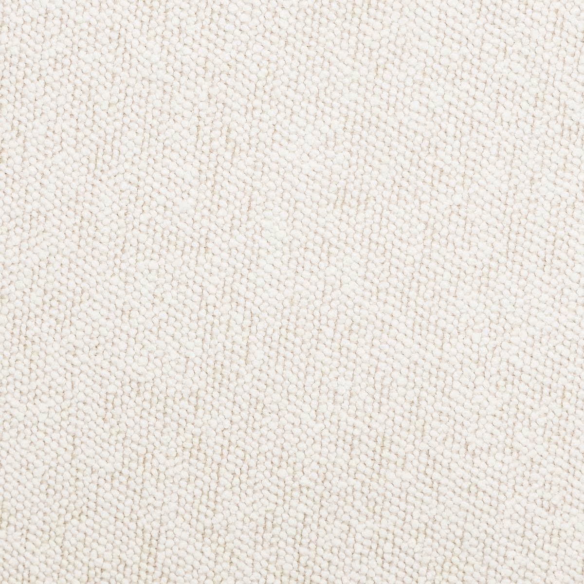 Atmosphera Pouf Galet Bouclette Estria Blanc Ivoire 47x38cm - Assise Confortable Et Élégante Pour Salon