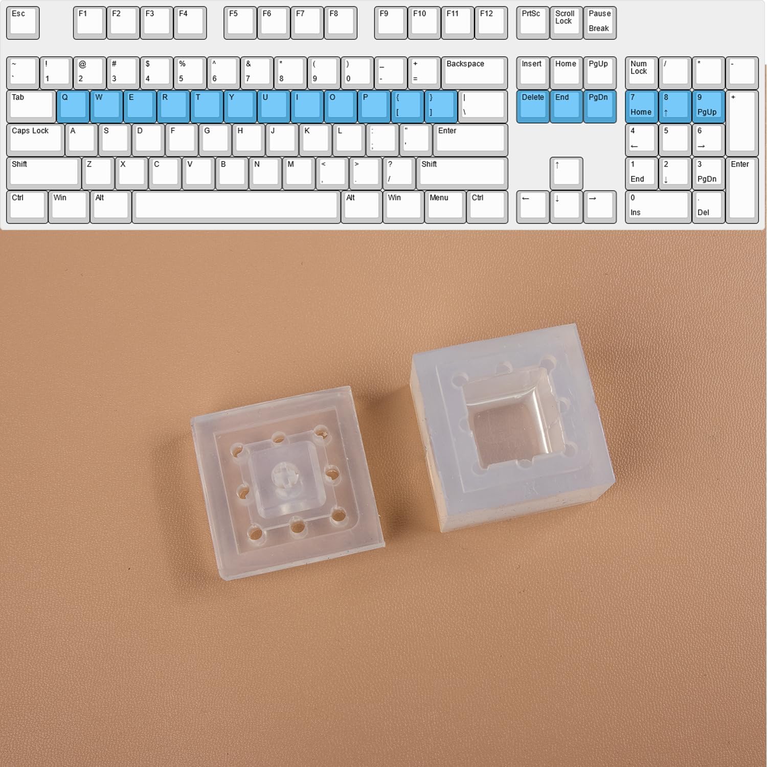 SA Profile Keycap Resin Casting Molds Set for Mechanical Gaming Keyboard,Easy Use for Handmade Keycaps, Silicone Material (SA 2.75U Right Shift Key)
