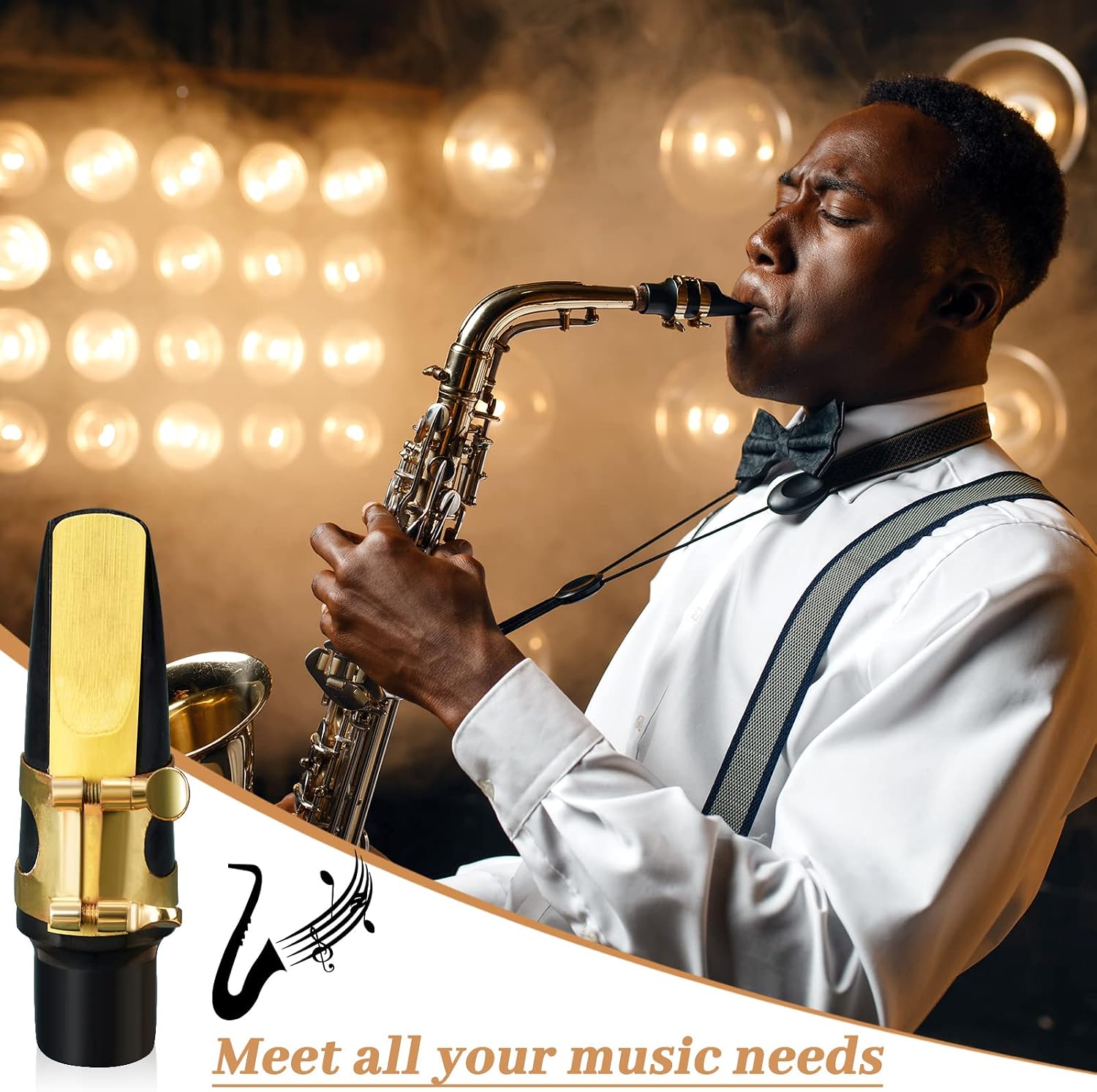 20 Pcs Alto Saxophone Reeds 1.5 with Individual Package Professional Alto Sax Reed Thin Tip Easy Blowing Bamboo Reeds Saxophone Accessories for Beginners Players Daily Use Practice