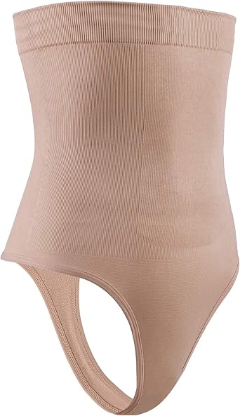 DREAM SLIM High Waisted Body Shaper Tummy Control Thong Shapewear for Women Seamless Panties Girdle Underwear