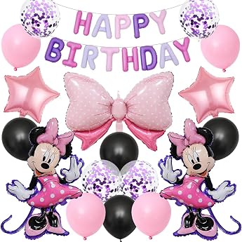 Birthday Decoration Children Balloons for Girls Birthday Decorations Birthday Party Decoration Balloons Cartoon Birthday Decoration for Girls Childrens Birthday Party Supplies