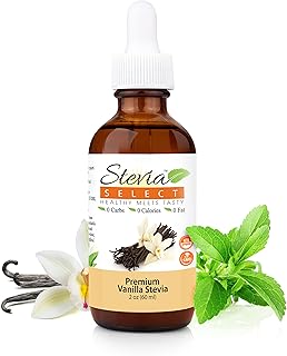 Stevia Select Vanilla Pure Stevia Extract - Liquid Zero Calorie Sweetener - All Natural Liquid Stevia Extract Sweetener Li...