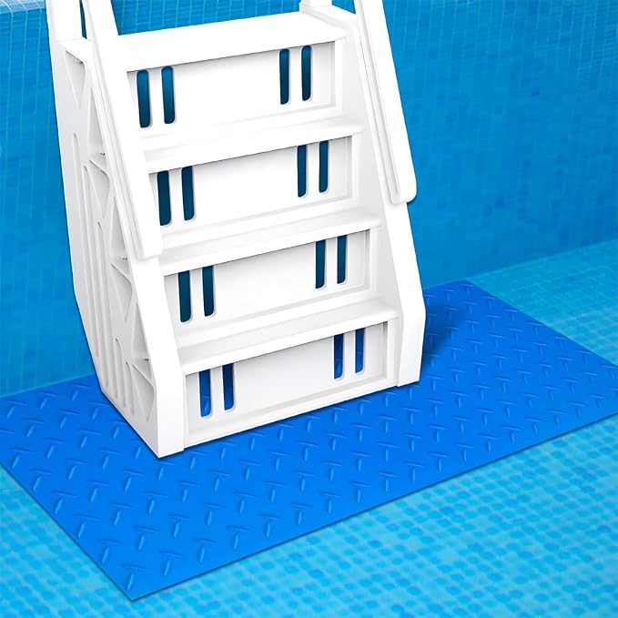 Alfombrilla para escalera de piscina 16x36 pulgadas azul miniatura 2