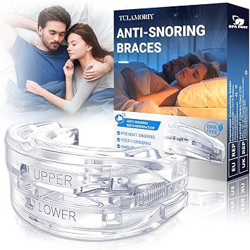 Sleep Aid Mouth Guard, Anti-Snoring Mouthpiece, Snoring Relief Device, Comfortable Wear, Daily use for Both Men and Women, Help Provide Stable Sleep, Suitable for Travel and Home Use