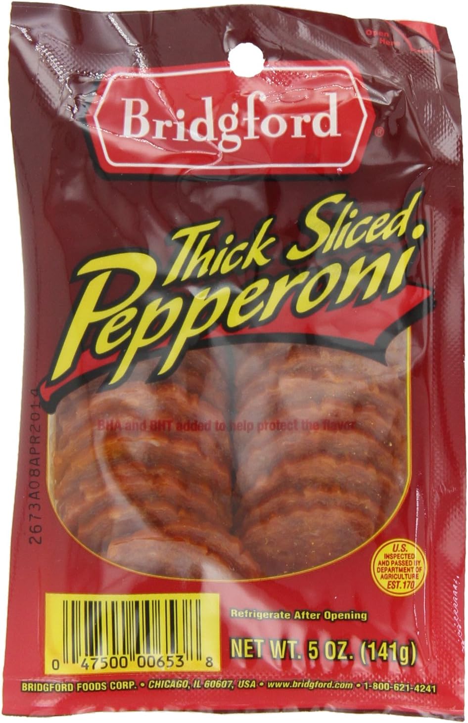 Pepperoni, Thick Sliced, 5-Ounce Packages