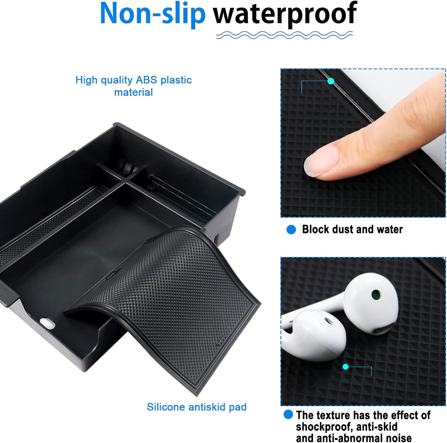 SHAOHAO For 2024 2025 Hyundai Palisade Center Console Organizer Tray for 2023 2024 2025 Hyundai Palisade Accessories SE SEL XRT Limited Calligraphy Armrest Storage Box Insert Tray Palisade 2024 2025 Black image 5 of 7 B0B7RQHJTL