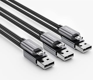 Micro USB Cable [1.6Feet+3.3Feet+10Feet] USB A Male to Micro B Male Cable Android Charger (Aluminum Case and TPE Material) for Samsung, Nexus, LG, Motorola, Android Smartphones, etc. (Black)