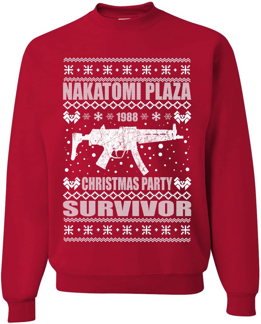 Wild Bobby Nakatomi Plaza Christmas Party Survivor 1988 Ugly Christmas Sweater Crewneck Sweatshirt