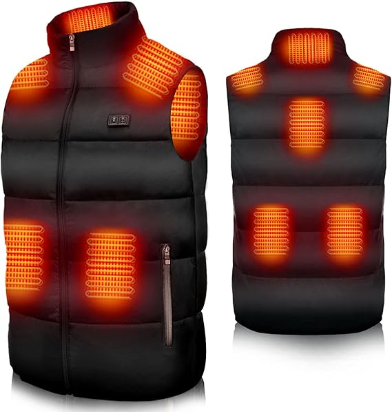 Beheizbare Weste Mit 28 Heizzonen - USB Heizweste Für Herren & Damen