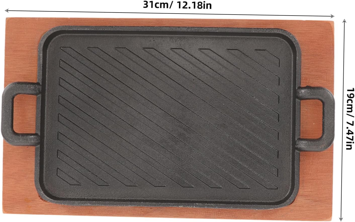 Toyvian Thickened Teppanyaki Plate Camping Pan Outdoor Griddle Non-stick Griddle for Grill Pan Barbecue Grilling