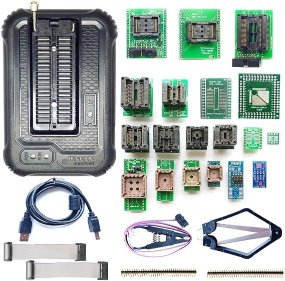 Xgecu TL866II Plus Upgrade Xgecu T48 Programmer 19 Adapter Socket IC Tl866 Nand Nor Flash 24 93 25 Mcu Bios EPROM AVR Chip Eprom Programmer
