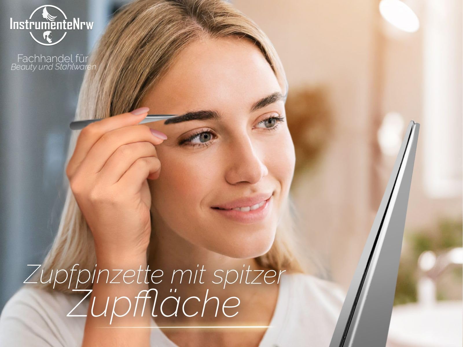 Profi Zupfpinzette Aus Edelstahl – 12 Cm, Perfekt Für Augenbrauen, Barthaare & Kleine Härchen