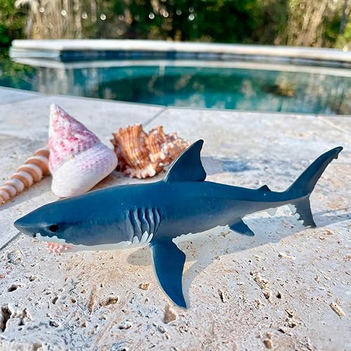 Miniatura 2 de Safari Ltd. Gran figura de tiburón blanco – Figura de modelo realista de 6.25 pulgadas – Juguete educativo para niños, niñas y niños a partir de 3
