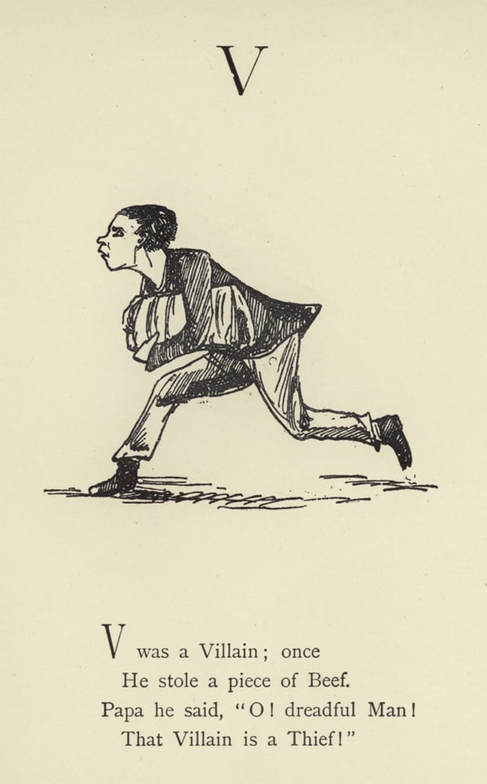 Impression Sur Toile Lettre V Edward Lear Tableau Moderne Grand Format - 5