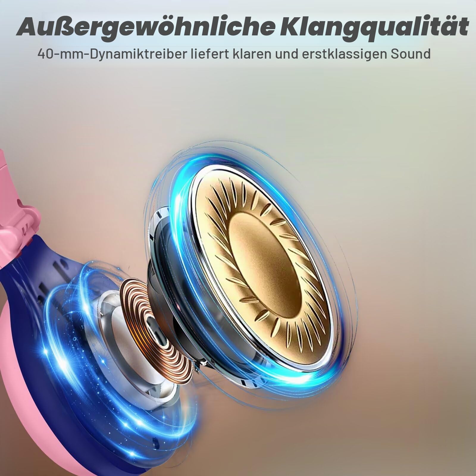SIMOLIO 2er-Pack Bluetooth Kopfhörer Kinder, Kinderkopfhörer mit 75dB, 85dB, 94dB Lautstärke begrenzt, Bluetooth-Kopfhörer für Teenager mit eingebautes Mikrofon, für Schule und Reise Mint+Rosa