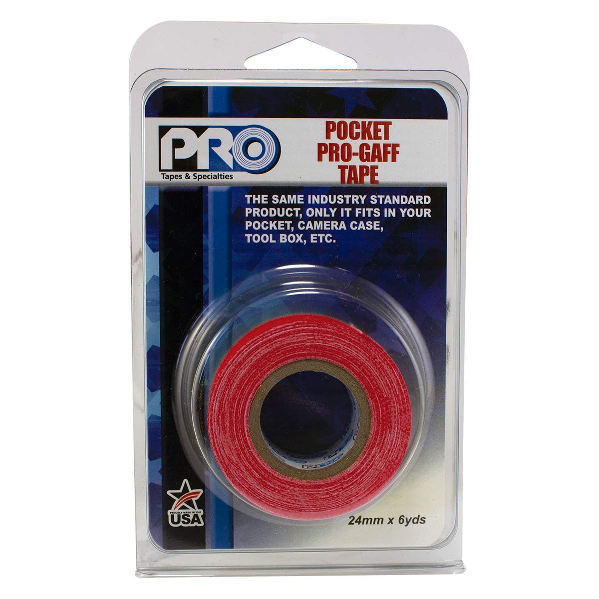 Pro Tapes Pocket Gaff Tape 1 inch (24mm) x 6 Yards Length red Matte. Pocket Size Gaffers Tape. Made in The USA. Holds Tight, Easy to Remove. : Industrial & Scientific