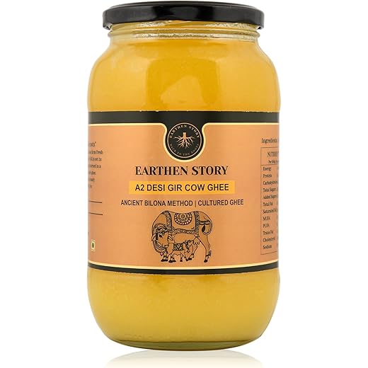 Earthen Story A2 Ghee from Gir Cow 1 Litre A2 cow ghee bilon
