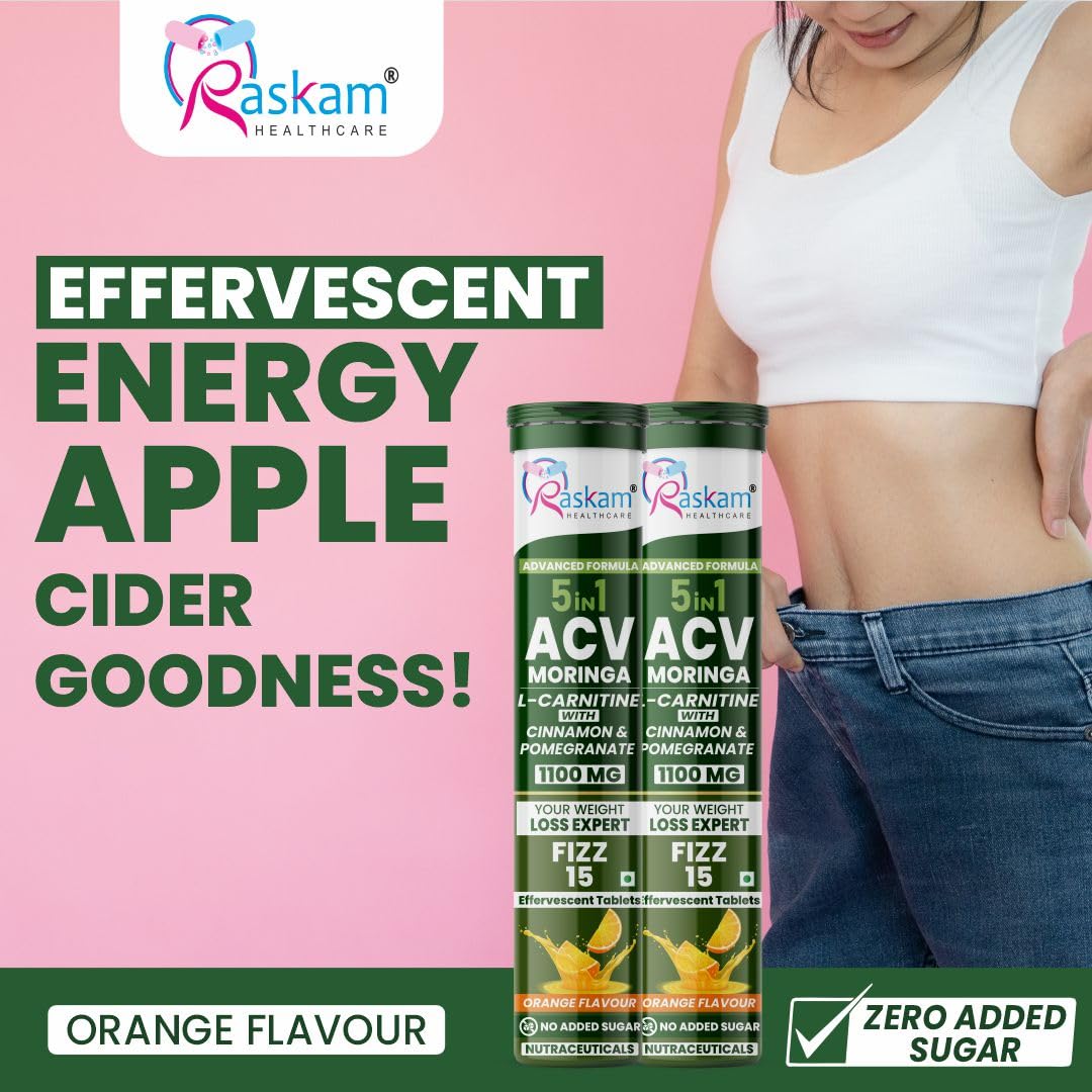 Buy Now Raskam Acv Moringa 5 In 1 Formula Effervescent Tablets | 15